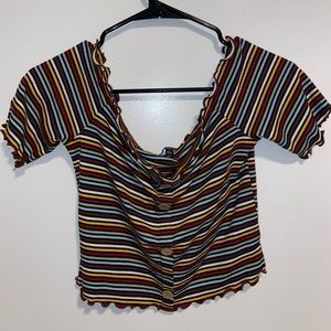 I’m selling and ambiance striped top, size L, multicolored